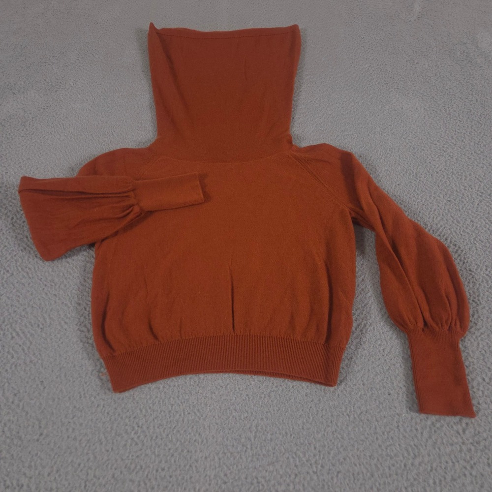 Anthropologie Sweater Womens XS Petite Jolene 100% Merino Wool Cowl Neck Balloon